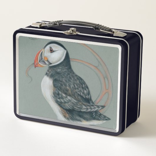 Atlantic Puffin Bird Art Drawing (Voorkant)