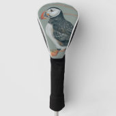 Atlantic Puffin Bird Art Drawing Golfheadcover (Voorkant)