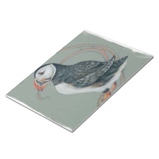 Atlantic Puffin Bird Art Drawing Notitieblok (Schuin)