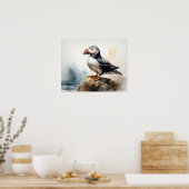 Atlantic Puffin Bird Art Print Poster (Keuken)