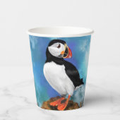 Atlantic Puffin Bird - Clown Beak - Painting Papieren Bekers (Achterkant)