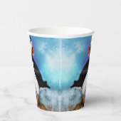 Atlantic Puffin Bird - Clown Beak - Painting Papieren Bekers (Rechts)