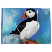 Atlantic Puffin Bird Gift Bag - Schilderen Groot Cadeauzakje (Achterkant)