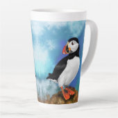 Atlantic Puffin Bird Latte Mok (Rechterhoek)