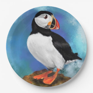 Atlantic Puffin Bird - Mooi - Schilderen Papieren Bordje
