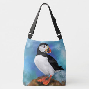 Atlantic Puffin Bird Painting Crossbody Bag Crossbody Tas