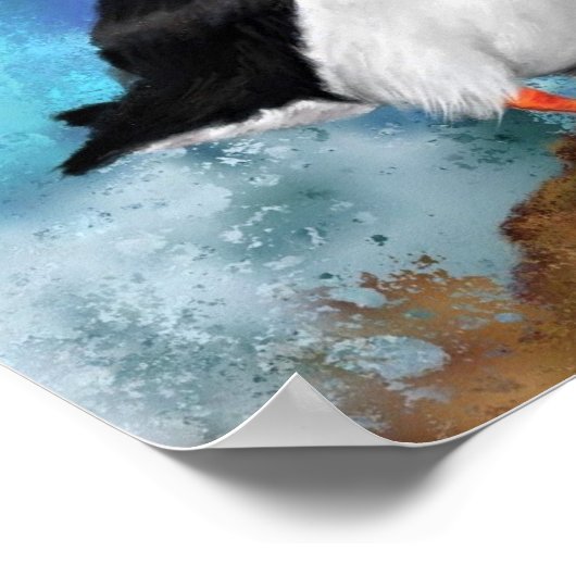 Atlantic Puffin Bird Poster Painting (Hoek)