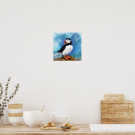 Atlantic Puffin Bird Poster Painting (Keuken)