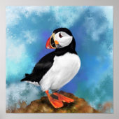 Atlantic Puffin Bird Poster Painting (Voorkant)