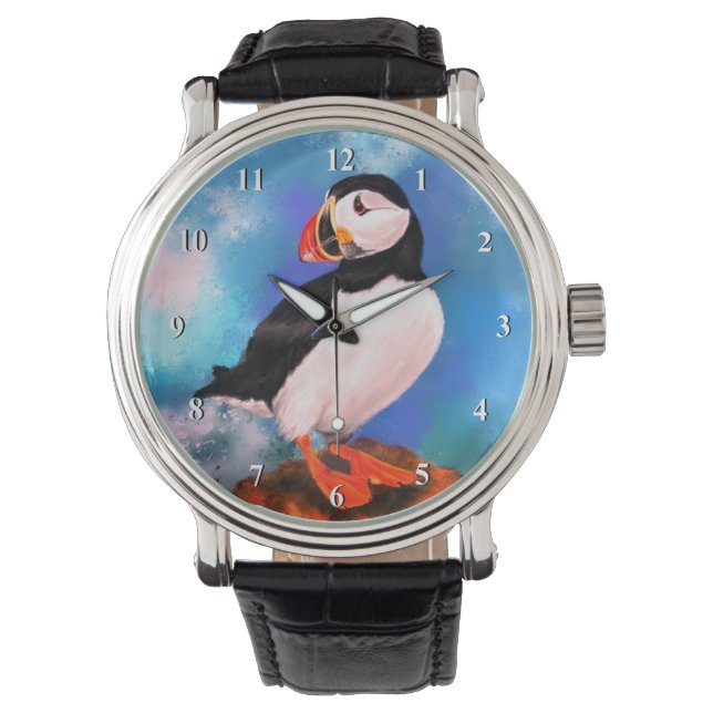 Atlantic Puffin Bird Watch Gift Horloge (Voorkant)
