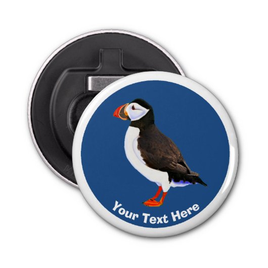 Atlantic Puffin Button Flesopener (Voorkant)