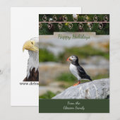 Atlantic Puffin Christmas Kaart (Voorkant / Achterkant)