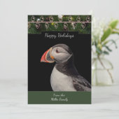 Atlantic Puffin Christmas Kaart (Staand voorkant)
