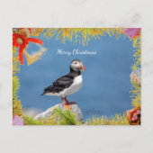 Atlantic Puffin Christmas Kaart (Voorkant)