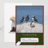 Atlantic Puffin Christmas Kaart (Voorkant / Achterkant)