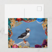 Atlantic Puffin Christmas Kaart (Voorkant / Achterkant)