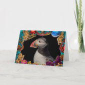 Atlantic Puffin Christmas Kaart (Voorkant)