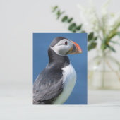 Atlantic Puffin (Fratercula Arctica) op Cliff Briefkaart (Staand voorkant)