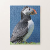 Atlantic Puffin (Fratercula Arctica) op Cliff Legpuzzel (Verticaal)