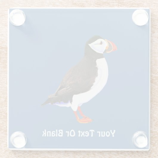 Atlantic Puffin Glazen Onderzetter (Achterkant)