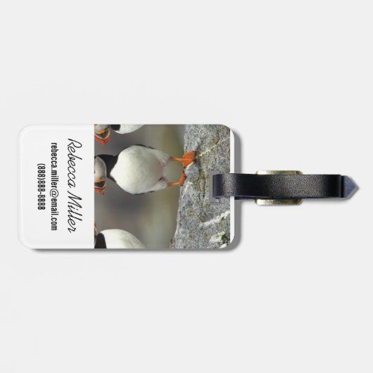 Atlantic Puffin Group Bagagelabel (Achterkant horizontaal)