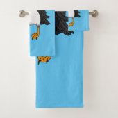 Atlantic puffin-illustratie bad handdoek (Insitu)