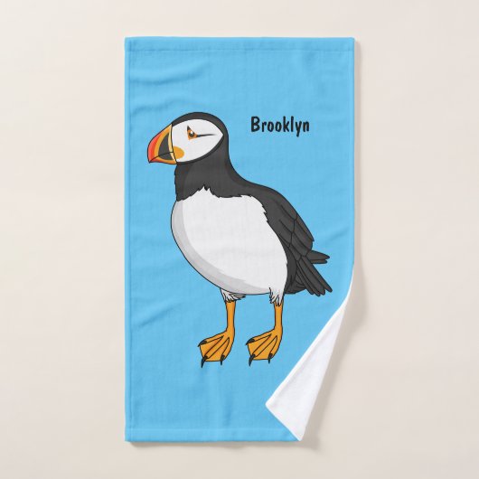 Atlantic puffin-illustratie bad handdoek (Handdoek)