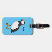 Atlantic puffin-illustratie bagagelabel (Voorkant horizontaal)