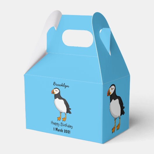 Atlantic puffin-illustratie bedankdoosjes (Voorkant Zijde)
