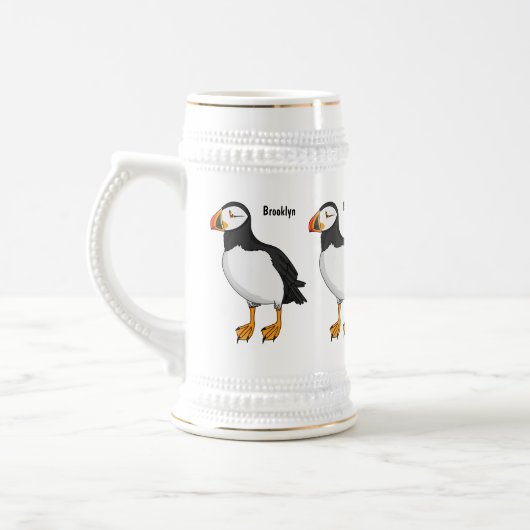 Atlantic puffin-illustratie bierpul (Links)