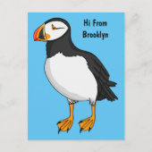 Atlantic puffin-illustratie briefkaart (Voorkant)