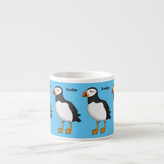 Atlantic puffin-illustratie espresso kop (Voorkant)
