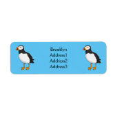 Atlantic puffin-illustratie etiket (Voorkant)