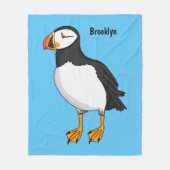 Atlantic puffin-illustratie fleece deken (Voorkant)