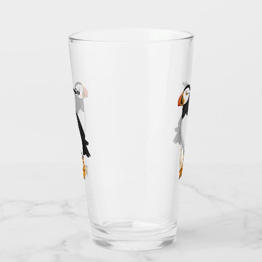 Atlantic puffin-illustratie glas (Links)