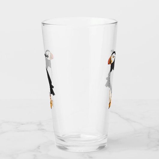Atlantic puffin-illustratie glas (Rechts)