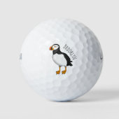 Atlantic puffin-illustratie golfballen (Voorkant)
