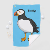 Atlantic puffin-illustratie golfhanddoek (Insitu)