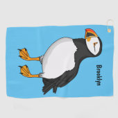 Atlantic puffin-illustratie golfhanddoek (Horizontaal)