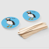 Atlantic puffin-illustratie handwaaier (Niet-gemonteerd)