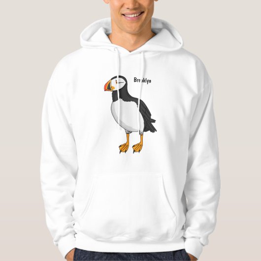 Atlantic puffin-illustratie hoodie (Voorkant)