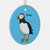 Atlantic puffin-illustratie keramisch ornament (Rechts)