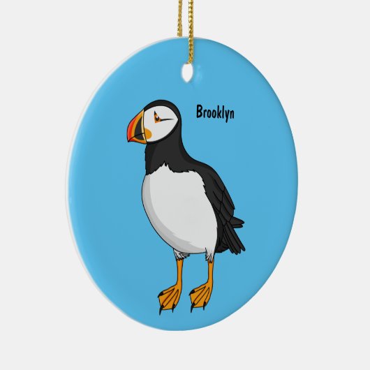 Atlantic puffin-illustratie keramisch ornament (Rechts)