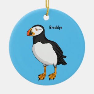 Atlantic puffin-illustratie keramisch ornament