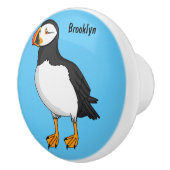 Atlantic puffin-illustratie keramische knop (Rechts)