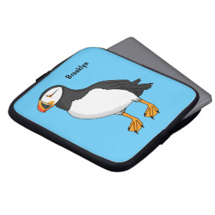 Atlantic puffin-illustratie laptop sleeve