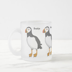 Atlantic puffin-illustratie matglas koffiemok
