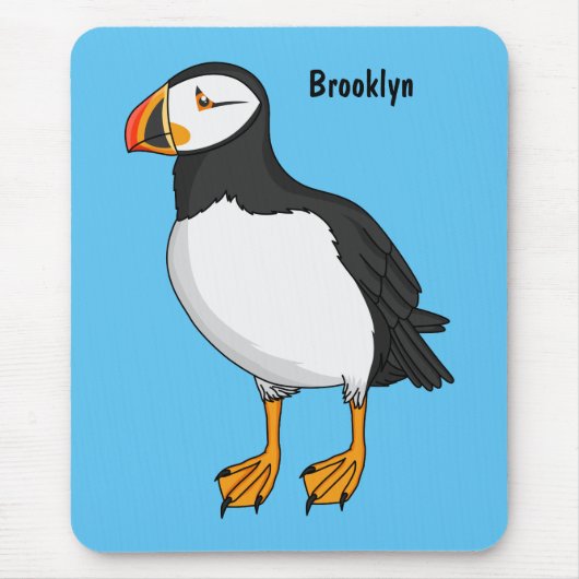 Atlantic puffin-illustratie muismat (Voorkant)
