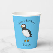 Atlantic puffin-illustratie papieren bekers (Achterkant)