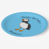 Atlantic puffin-illustratie papieren bordje (Gekanteld)